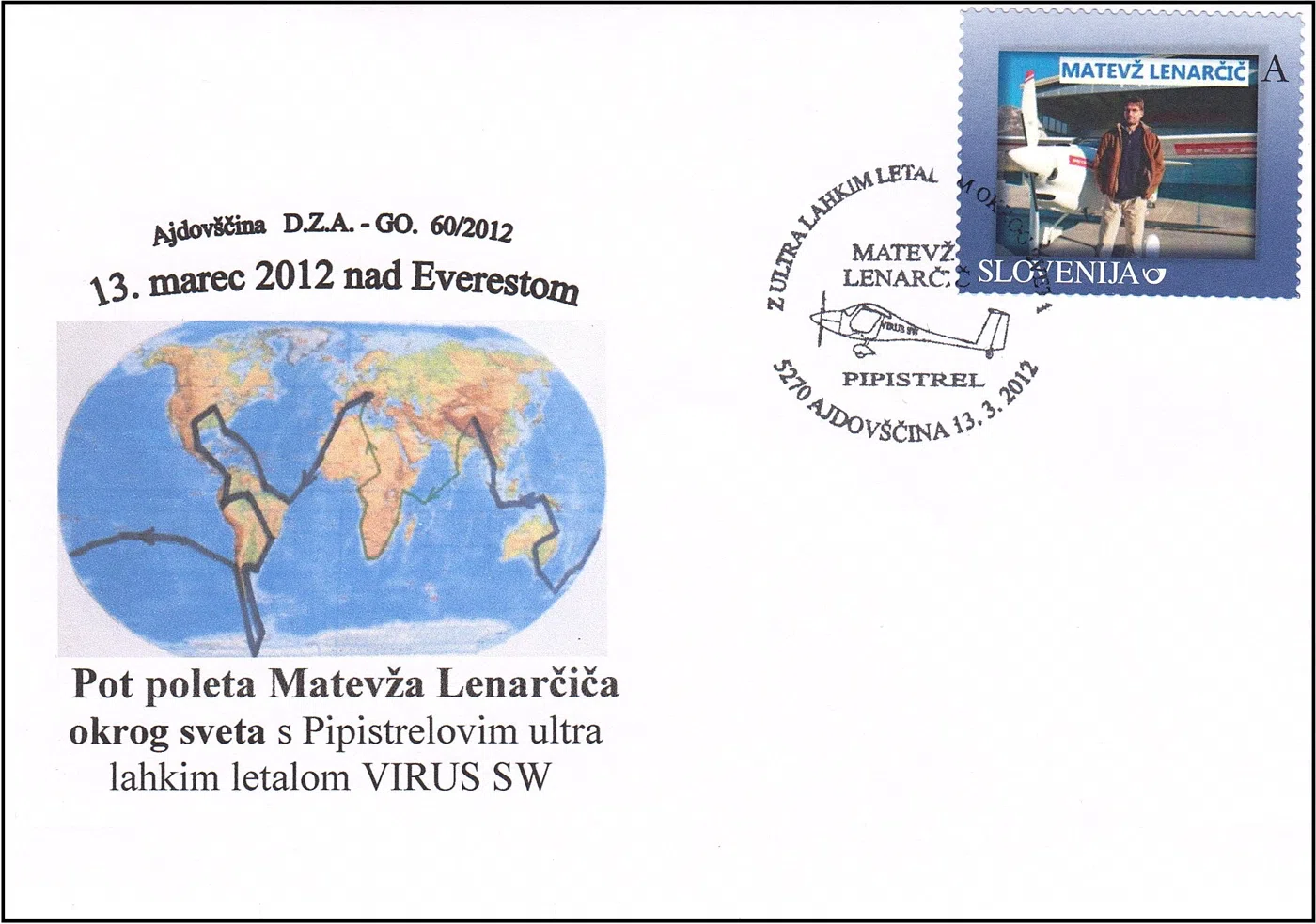 MATEVŽ LENARČIČ Z ULTRALAHKIM LETALOM OKROG SVETA
